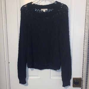Women’s navy blue knit sweater